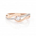 Золотое помолвочное кольцо с фианитами к03342 от ювелирного магазина Оникс - 2