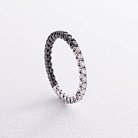 Золотое кольцо с белыми и черными бриллиантами кб0470di от ювелирного магазина Оникс