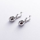 Срібні сережки з піропами і фіанітами GS-02-060-4110 от ювелирного магазина Оникс - 2