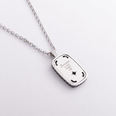 Мужское серебряное колье "Роза ветров" Zancan EXC455L №3