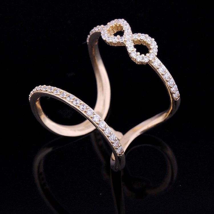 Золота жіноча каблучка "Нескінченність" к03286 від ювелірного магазину Онікс - 6