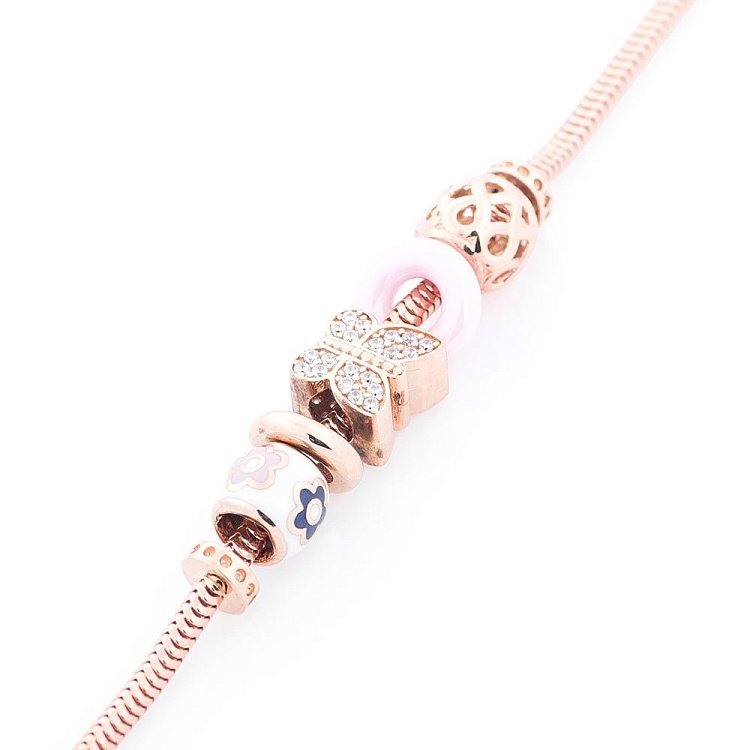 Золотий браслет з підвісками б03120 від ювелірного магазину Онікс - 1