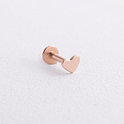 Одиночная серьга "Сердечко" в хрящ ушка (красное золото) 1797ч от ювелирного магазина Оникс