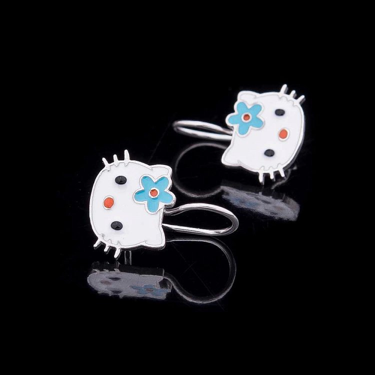 Сережки дитячі Hello Kitty (емаль) 121779г від ювелірного магазину Онікс - 1