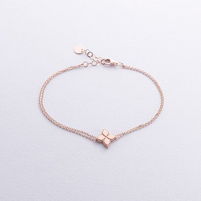 Браслет "Клевер" в красном золоте б05404