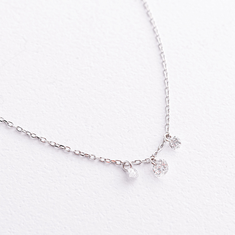 Кольє у білому золоті (діаманти) колб0192ca від ювелірного магазину Онікс - 1