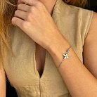Серебряный браслет "Клевер" с фианитом 4173р-CZ от ювелирного магазина Оникс - 1