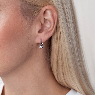 Золоті сережки з фіанітами с02406 №2