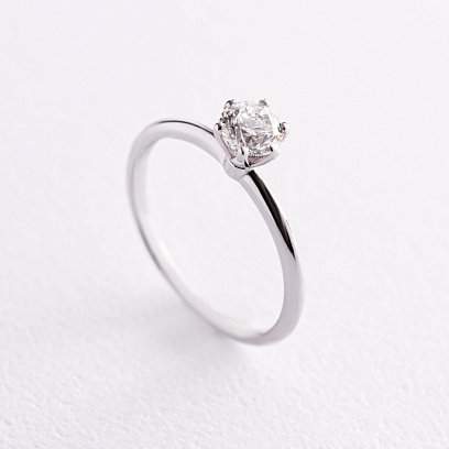 Помолвочное золотое кольцо с бриллиантом 218171121