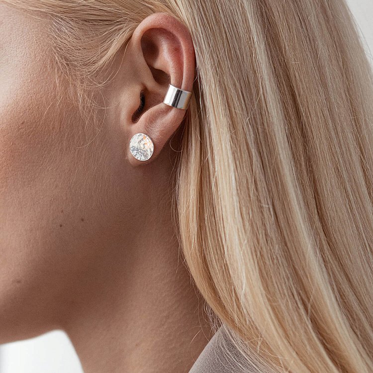 Срібні сережки-пусети "Сонячні зайчики" (маленькі) 123041 від ювелірного магазину Онікс - 1