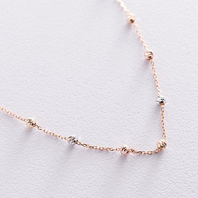 Золоте кольє "Кульки" кол01616 №3