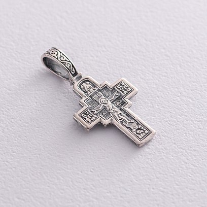 Срібний хрест "Розп'яття. Апостол Андрій Первозванний" 133081 №3