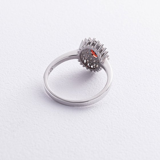 Серебряное кольцо с пиропом и фианитами GS-01-086-4110 №5