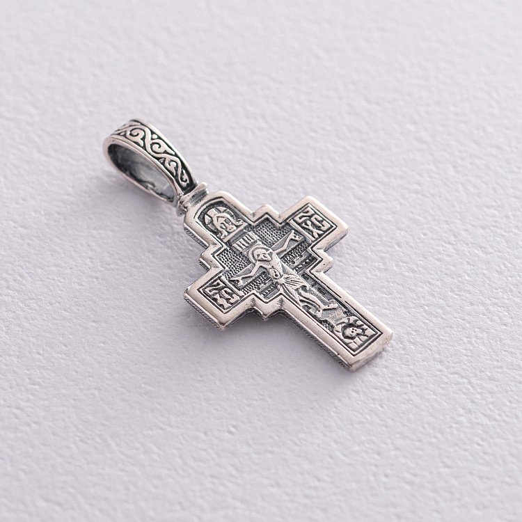Срібний хрест "Розп'яття. Апостол Андрій Первозванний" 133081 від ювелірного магазину Онікс - 2