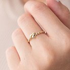 Золотое кольцо "Сердце" к06877 от ювелирного магазина Оникс - 1