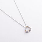 Золоте кольє "Серце" з діамантами і сапфірами колб0200ca от ювелирного магазина Оникс - 2