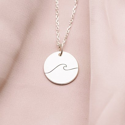 Срібний кулон "Морська хвиля" 132724вол №8