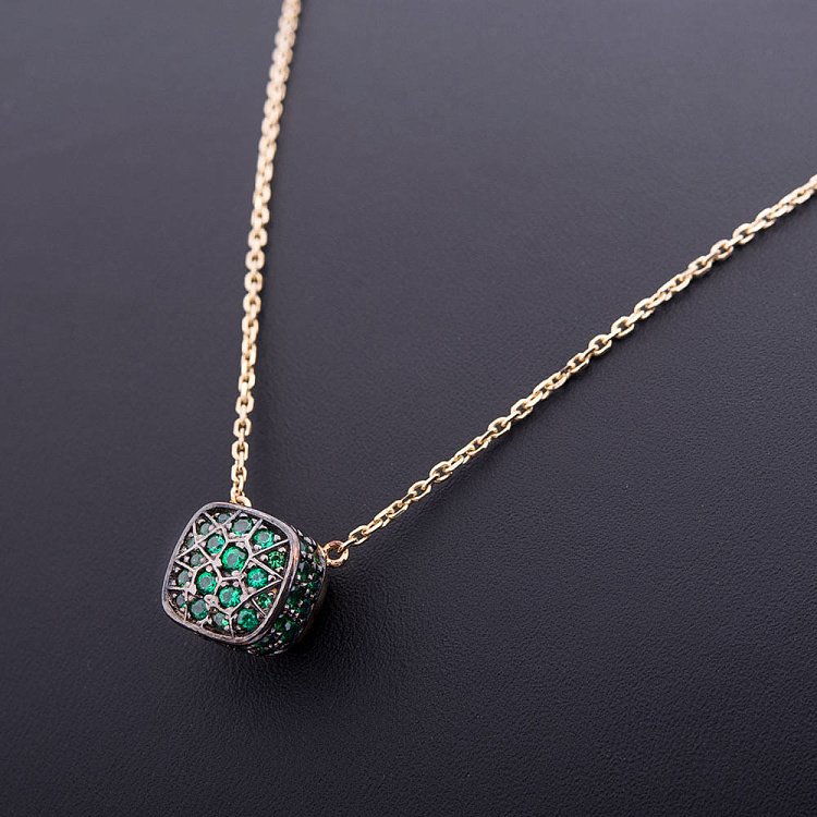 Золоте кольє з фіанітами кол00821 від ювелірного магазину Онікс