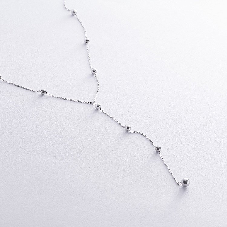 Кольє - краватка "Кульки" у сріблі 324 від ювелірного магазину Онікс - 1