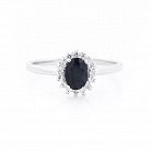 Женское кольцо (сапфир, фианиты) 111437 от ювелирного магазина Оникс - 2