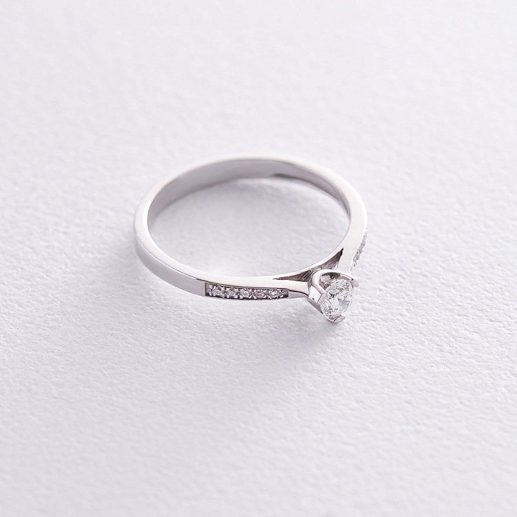 Помолвочное золотое кольцо с бриллиантами кб03033 от ювелирного магазина Оникс - 1