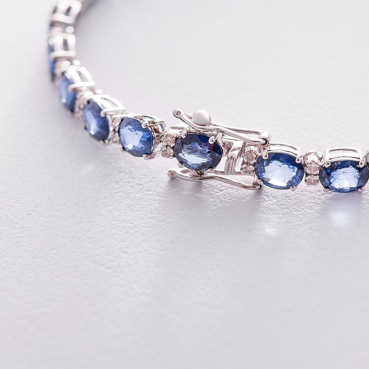 Золотой браслет с бриллиантами и сапфирами бб0011gl от ювелирного магазина Оникс - 2