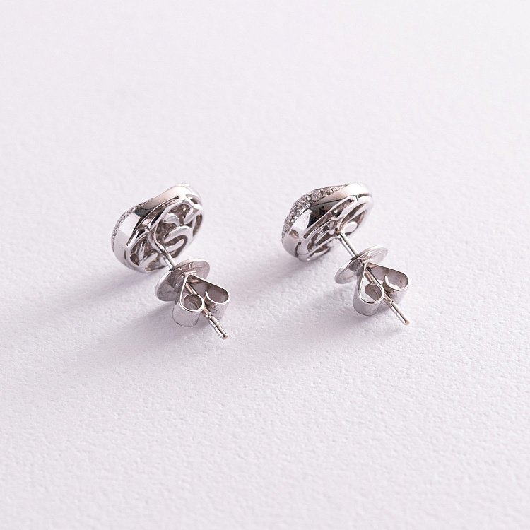 Золоті сережки - пусети з діамантами с463 від ювелірного магазину Онікс - 3