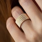 Широкое кольцо "Энид" в красном золоте к07987 от ювелирного магазина Оникс - 5