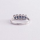 Серебряное кольцо с синтетическими сапфирами 1377/1р-NSPN от ювелирного магазина Оникс - 4