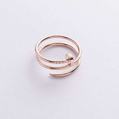 Золота каблучка "Цвях" к07605 №4