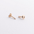 Одиночна сережка "Сердечко" в хрящ вушка (жовте золото) 1797ж от ювелирного магазина Оникс - 1