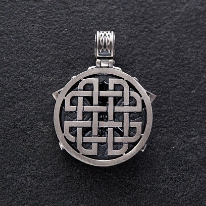 Серебряный кулон "Викинг с топорами" 266 №12