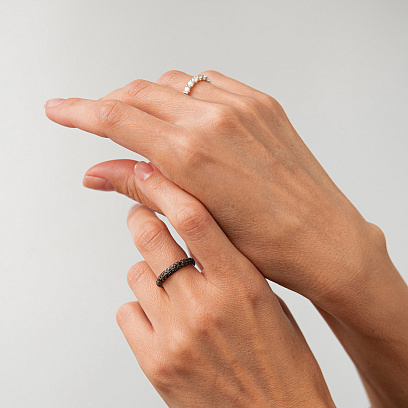 Золотое кольцо с бриллиантами кб0645ri №6