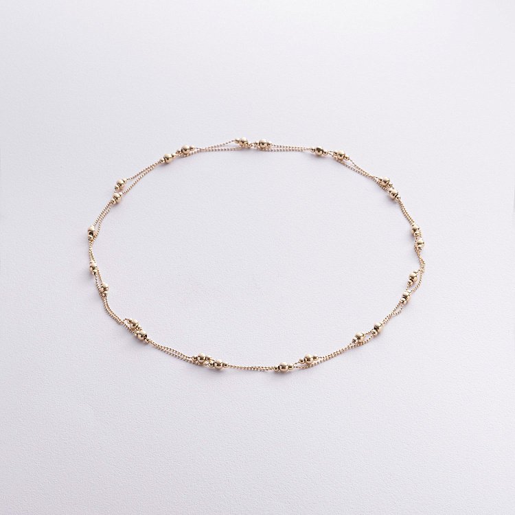 Кольє "Кульки" у жовтому золоті кол02579 від ювелірного магазину Онікс