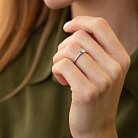 Помолвочное серебряное кольцо с фианитом 643 от ювелирного магазина Оникс - 3