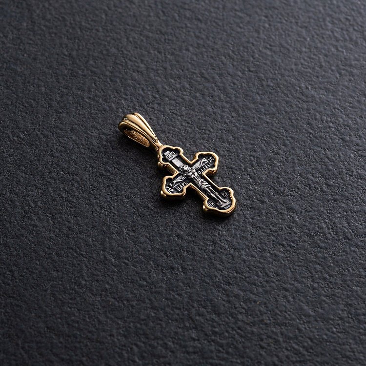 Срібний хрест "Розп'яття Христове" 132954 від ювелірного магазину Онікс - 3