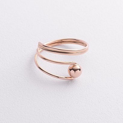 Каблучка "Кулька" у червоному золоті к08280