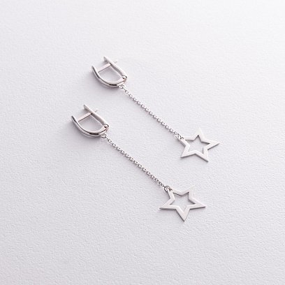 Серебряные серьги "Звездочки на цепочке" 902-01376 №5