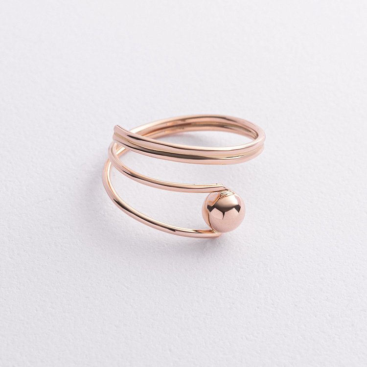 Каблучка "Кулька" у червоному золоті к08280 від ювелірного магазину Онікс