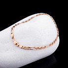 Золотий браслет плетіння Фігаро з алмазної огранюванням б00281 от ювелирного магазина Оникс - 2