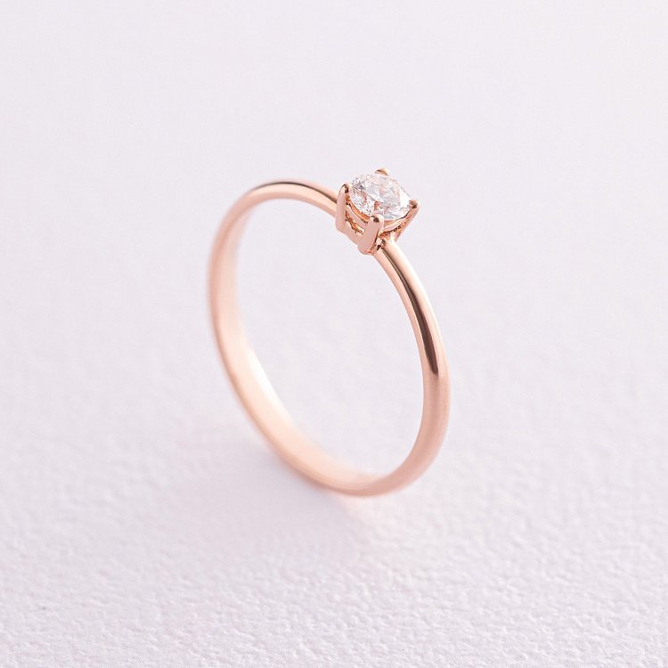 Помолвочное золотое кольцо с бриллиантом 227792421 от ювелирного магазина Оникс
