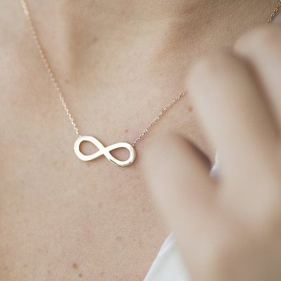 Золотое колье "Бесконечность" кол01099 №4