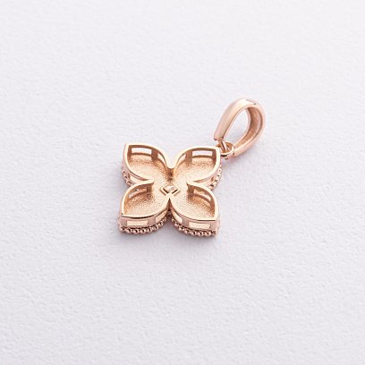 Кулон "Конюшина" в червоному золоті п04001 №2