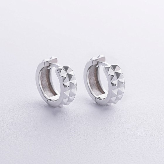 Серьги - кольца "Monica" в серебре 7184