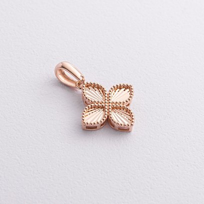 Кулон "Конюшина" в червоному золоті п04001