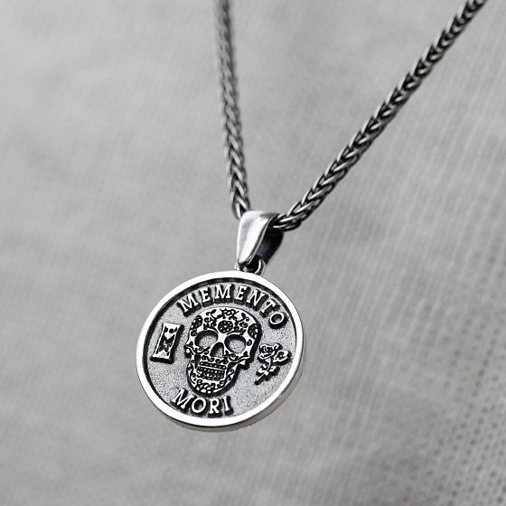Серебряный кулон "Memento mori" 133134 №2