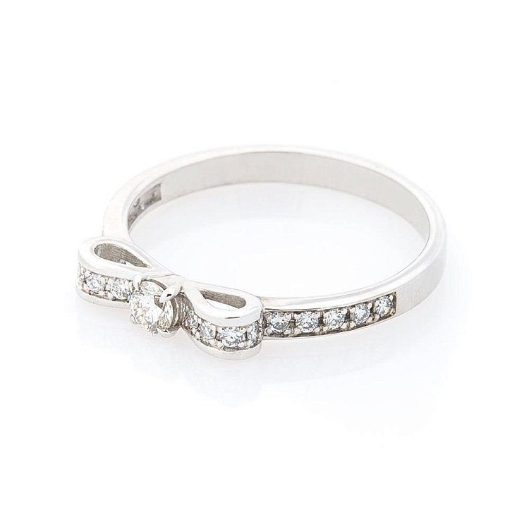 Золота каблучка "Бантик" (діаманти) zberdh78246 від ювелірного магазину Онікс - 1