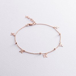 Браслет "Клевер" в красном золоте б04569