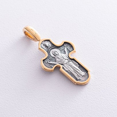 Православний хрест "Господь Вседержитель. Ікона Божої Матері" Незламна Стіна " 131465 №2