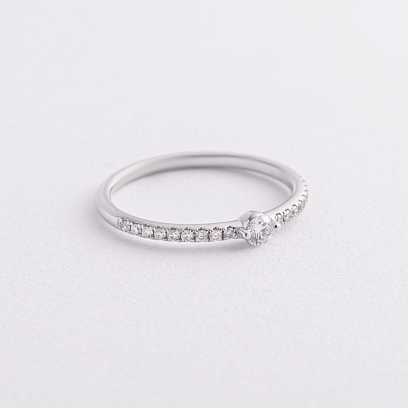 Заручальна золота каблучка з діамантами кб0599ri №2